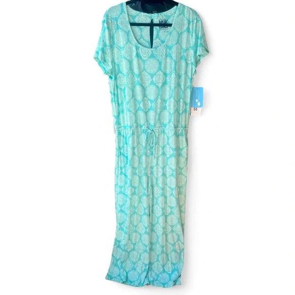 NWT MUK LUKS French Terry Weekend Story Cloud Knit Jumpsuit  Size Large - Picture 1 of 12